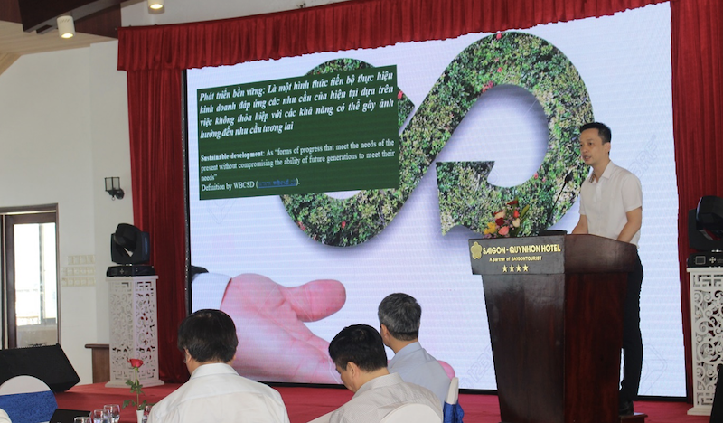 Ông Nguyễn Thành Trung cho biết phát triển bền vững là con đường tất yếu và duy nhất cho doanh nghiệp tồn tại và phát triển.