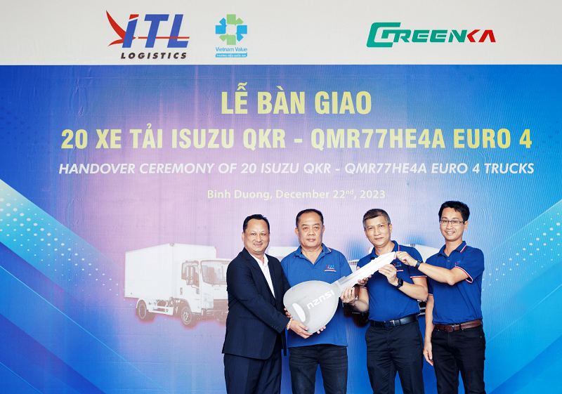 ITL Logistics – thành viên Tập đoàn ITL, chính thức nhận bàn giao thêm 20 xe ôtô tải ISUZU QKR 1.9T